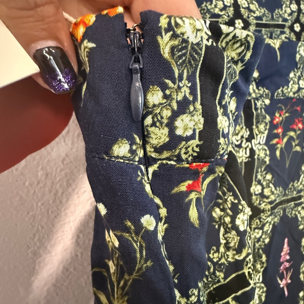 Agua Bendita Navy Floral Mini Dress - Picture 8 of 10